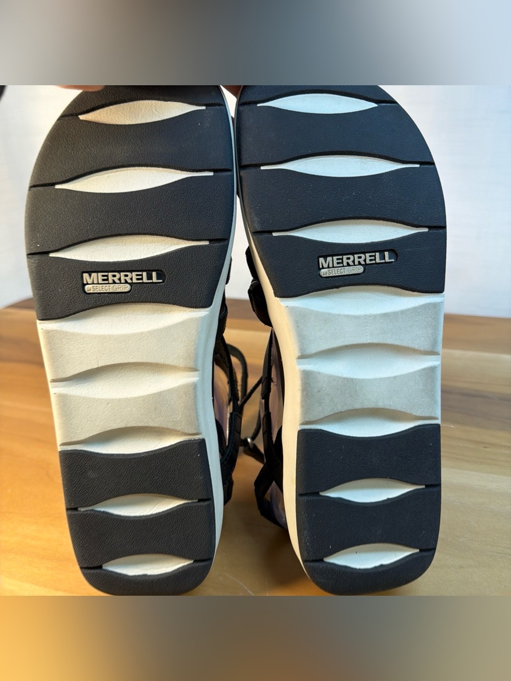 Merrell Women's Sz 9 Black Gladiator Ankle Leather Strappy Sandals Boho Comfort - Picture 8 of 13